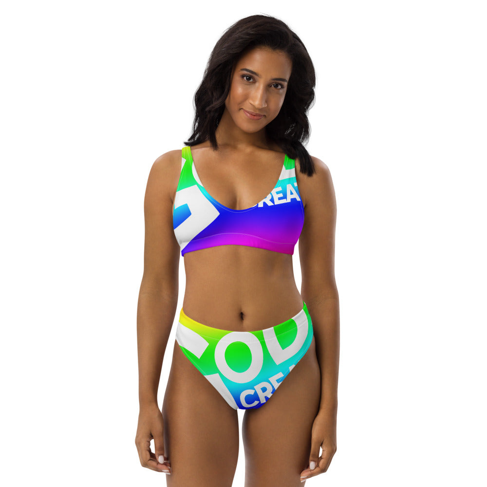 Recycled high-waisted bikini