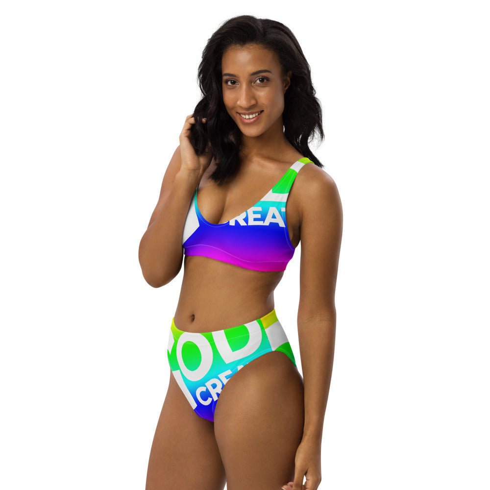 Recycled high-waisted bikini