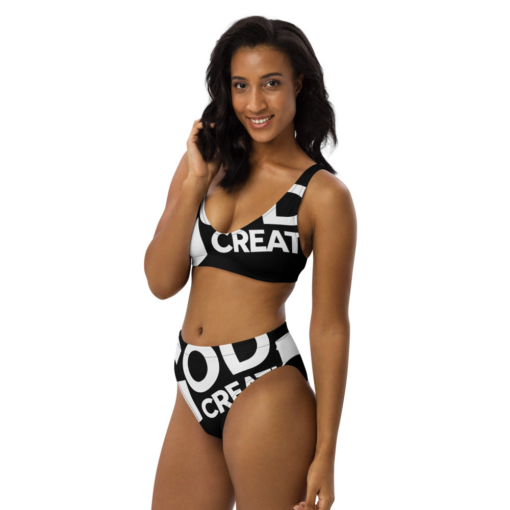 Recycled high-waisted bikini