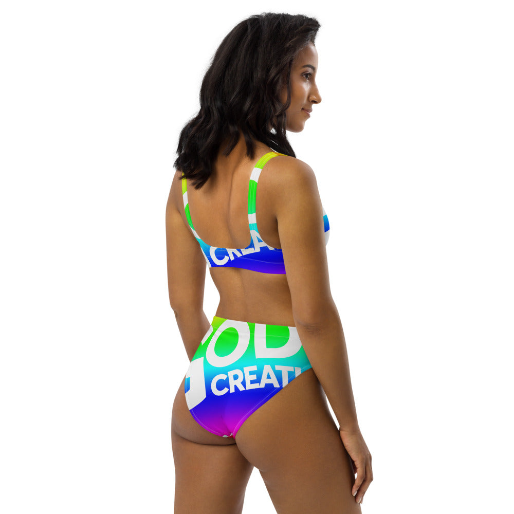 Recycled high-waisted bikini