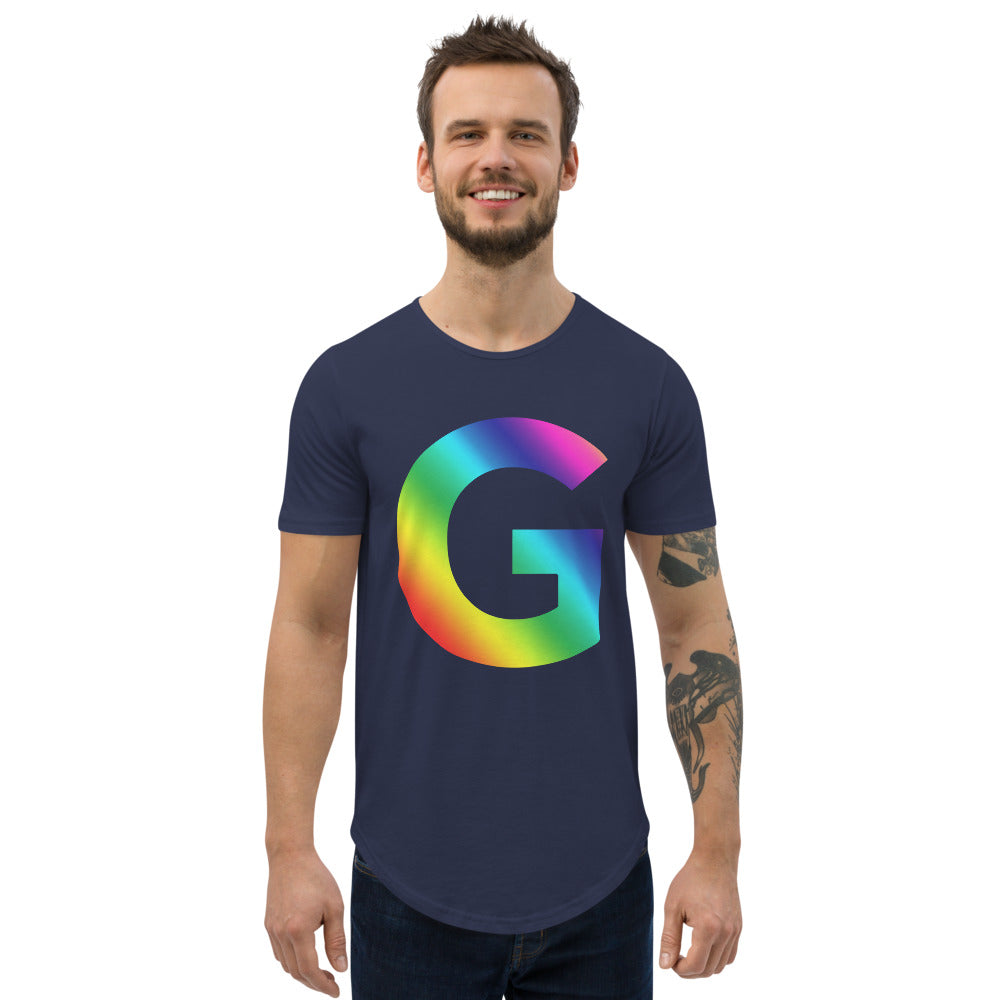 G GC Men's Curved Hem T-Shirt