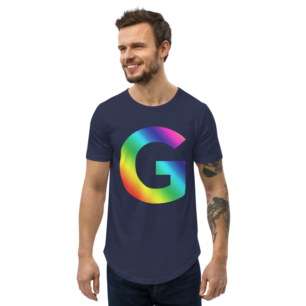 G GC Men's Curved Hem T-Shirt