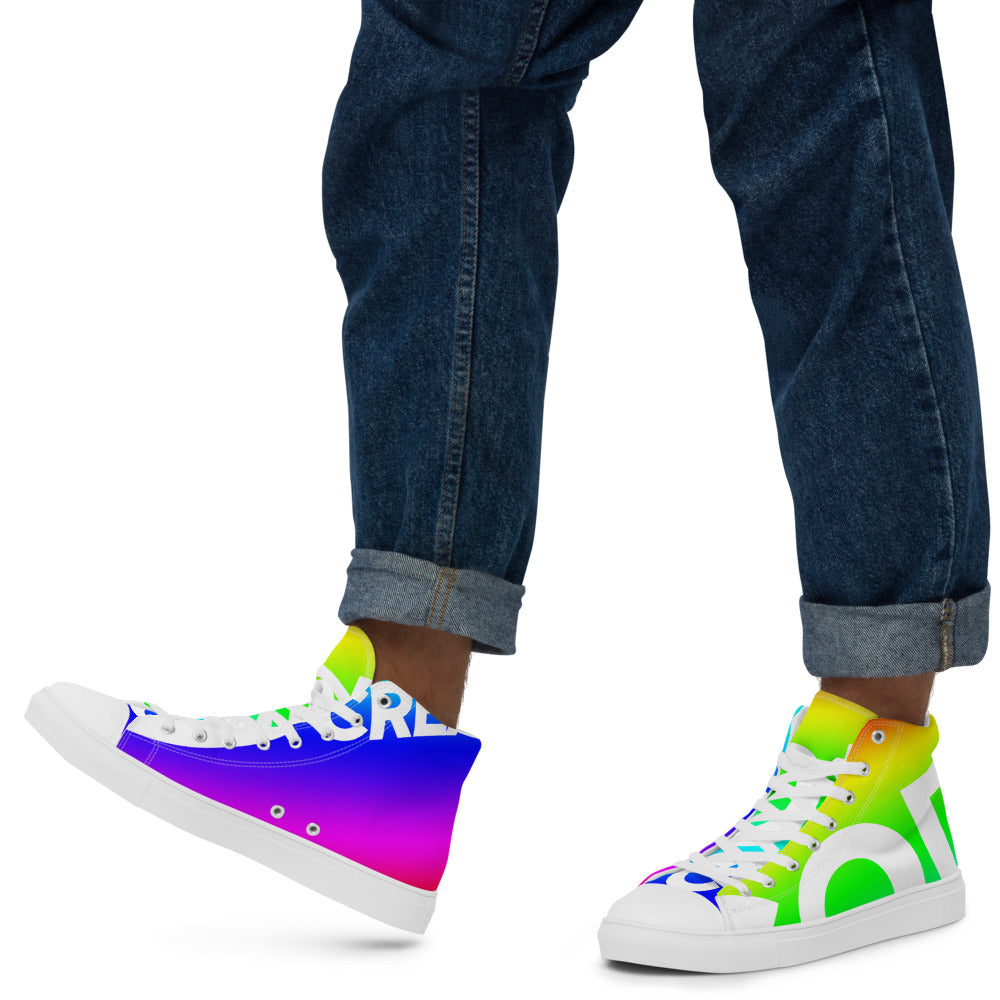 Men’s high top canvas shoes
