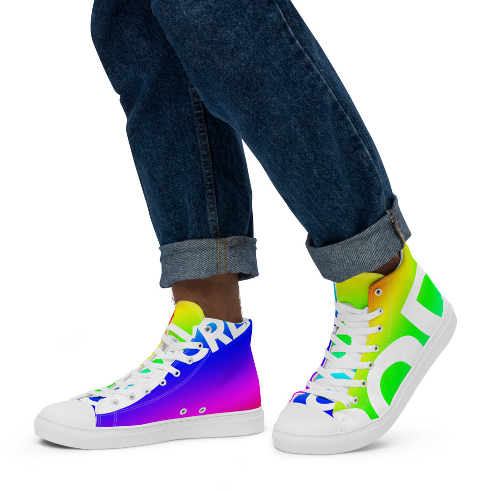 Men’s high top canvas shoes