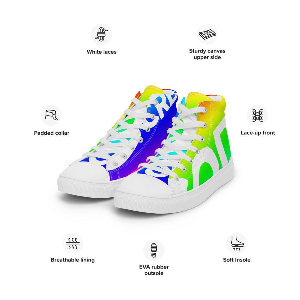 Men’s high top canvas shoes