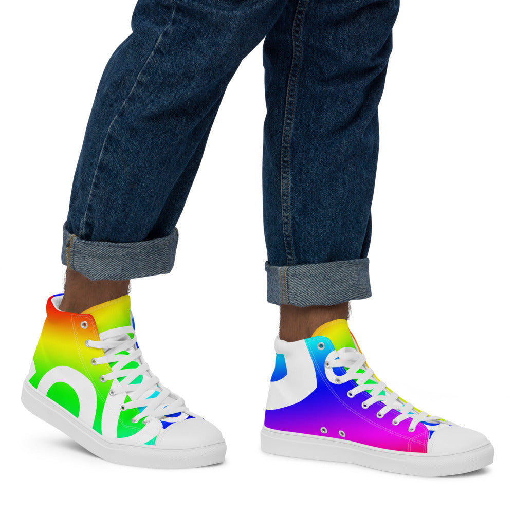 Men’s high top canvas shoes