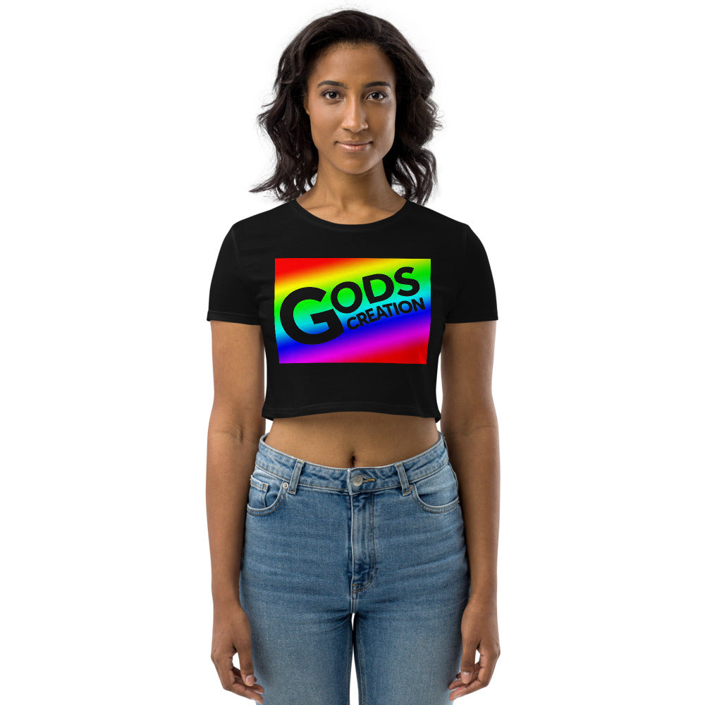 Rainbow Wavey Organic Crop Top