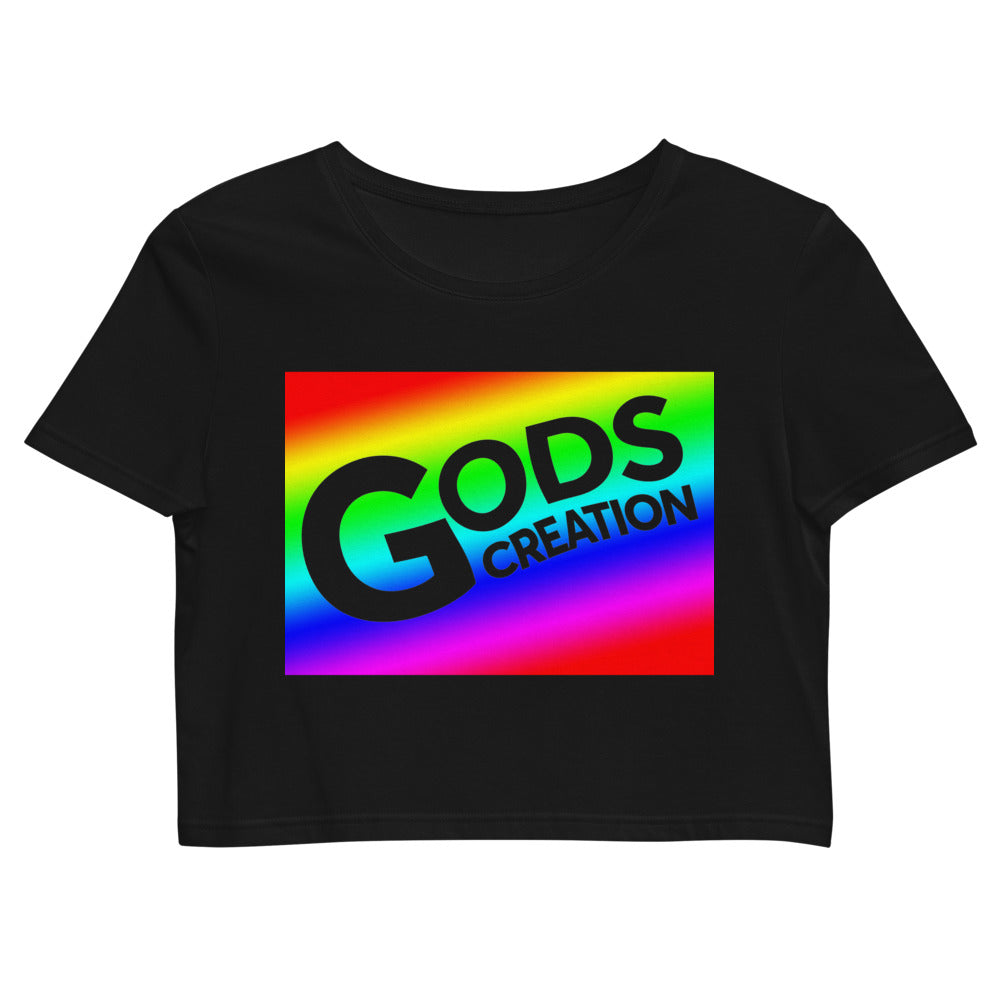Rainbow Wavey Organic Crop Top
