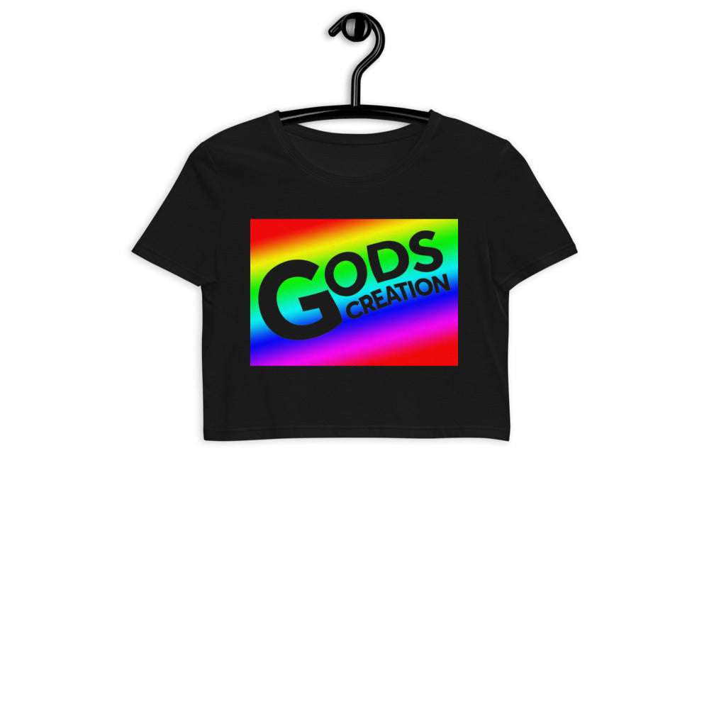 Rainbow Wavey Organic Crop Top