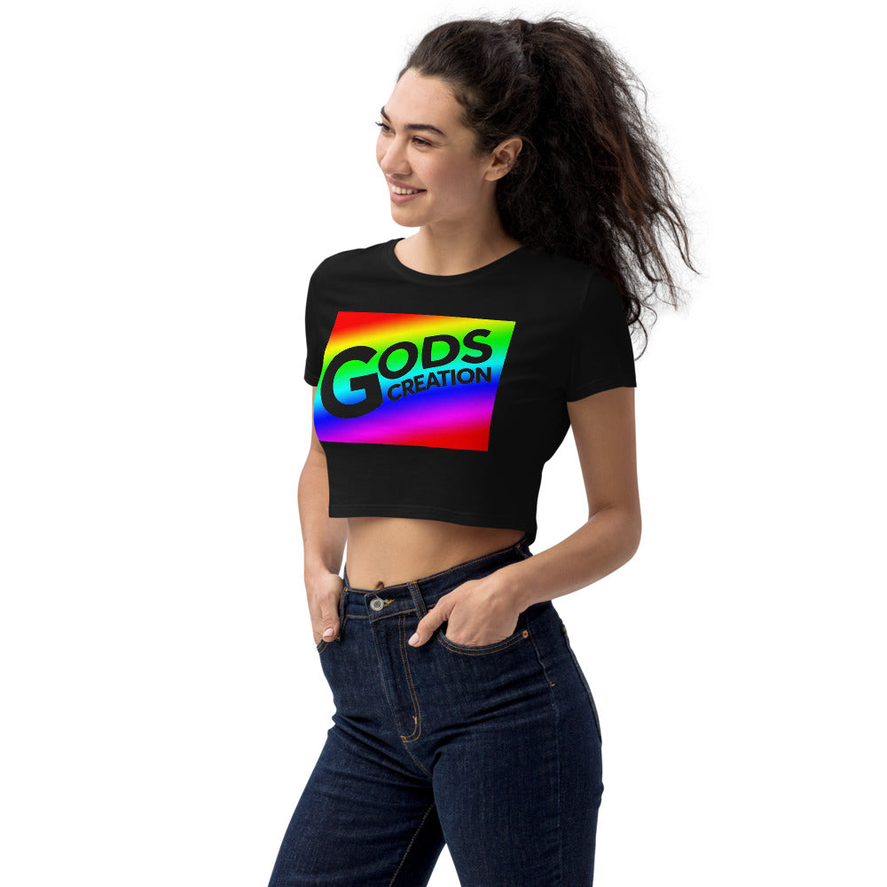 Rainbow Wavey Organic Crop Top