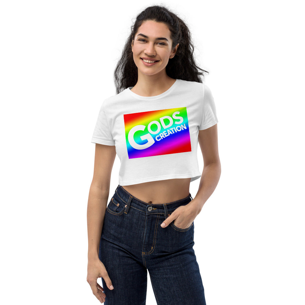 Rainbow Wavey Organic Crop Top