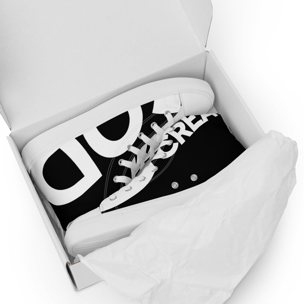 Women’s high top canvas shoes