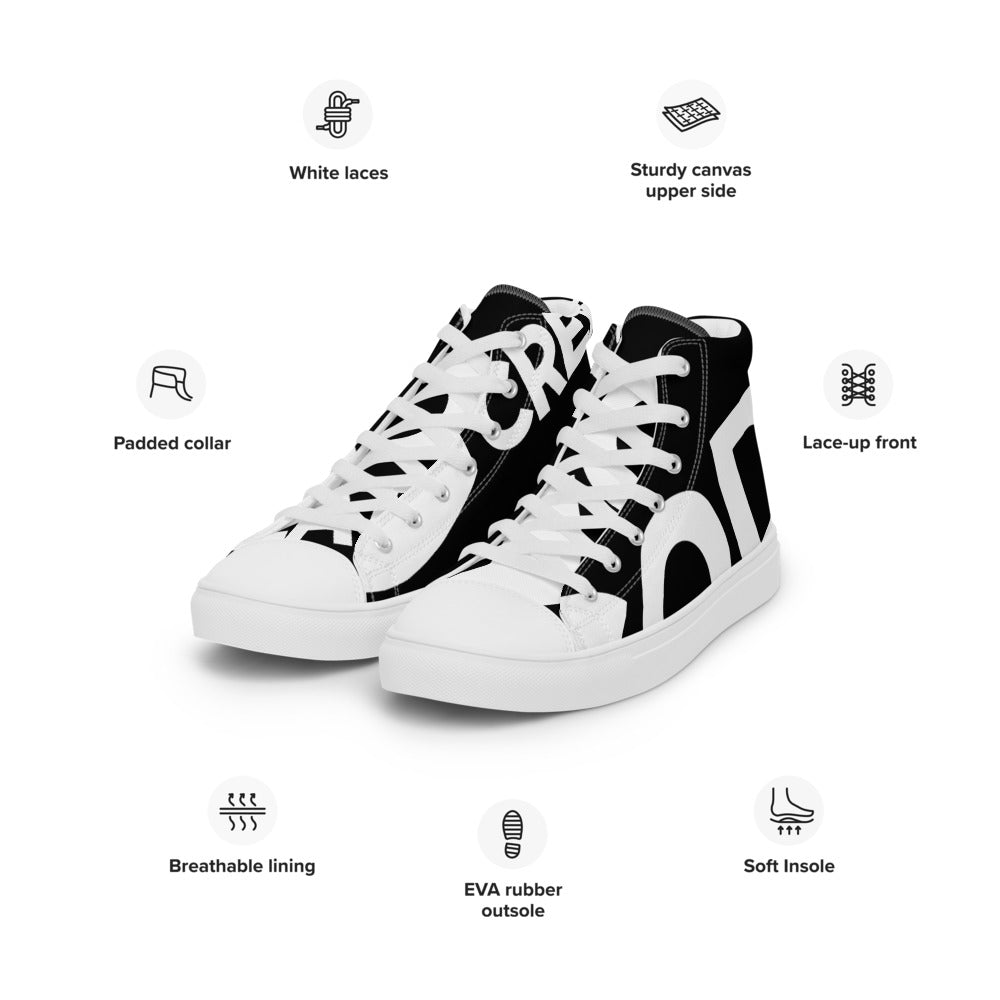 Women’s high top canvas shoes