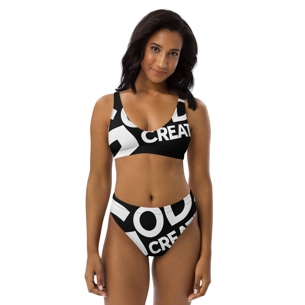 Recycled high-waisted bikini